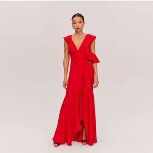 Gorgeous red floor length dresz
